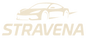 Logo of Stravena with a car silhouette on a white background